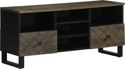 vidaXL - Tv-meubel - 100x33x46 - cm - massief - mangohout - zwart