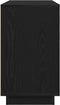 vidaXL - Zijtafel - Zwart - Eiken - 102x35x60 - cm - Bewerkt - Hout
