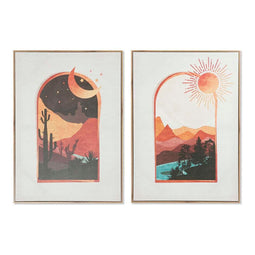 Schilderij DKD Home Decor Ramen Modern (2 Stuks) (50 x 3 x 70 cm)