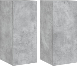 vidaXL - Tv-wandmeubels - met - LED - 2 - st - 30,5x35x70 - cm - betongrijs