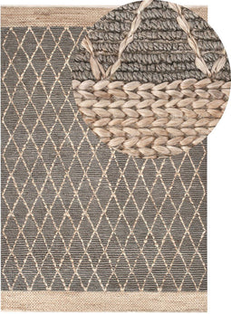 Vloerkleed TELLIKAYA Grijs 200 x 300 cm Jute