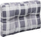 vidaXL Bankkussens pallet 2 st ruitpatroon grijs