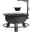CookKing - Premium grill Bandito 80 cm met grillrooster en hanger - Vuurschaal BBQ - Staal - Zwart