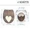 SCHÜTTE WC-Bril 82377 WOOD HEART - Duroplast - Soft Close - Afklikbaar - RVS-Scharnieren - Belastbaar tot 175 kg - Decor - 3-zijdige Print