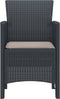 vidaXL - tuinstoelen - met - kussens - 2 - stuks - Anthraciet - Poly - Rattan