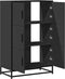 vidaXL - Hoge - kast - 68x35x106,5 - cm - bewerkt - hout - en - metaal - zwart