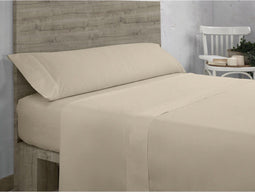 Onderlaken Alexandra House Living QUTUN Taupe 105 x 200 cm