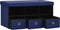 vidaXL - Opbergbank - inklapbaar - 76x38x38 - cm - kunstlinnen - blauw