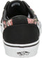 Vans WM Ward - Lage Sneakers - Sidestripe logo - (Flowers & Checks) Black - Maat 39