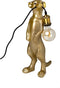 Dierenlamp - tafellamp - stokstaartje - 24 x 16 x 48 cm - goud