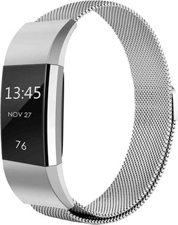 iMoshion Bandje Geschikt voor Fitbit Charge 2 Maat M - iMoshion Milanees magnetische band - Zilver