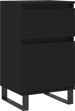 vidaXL - Dressoir - 40x35x70 - cm - bewerkt - hout - zwart