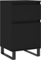 vidaXL - Dressoir - 40x35x70 - cm - bewerkt - hout - zwart