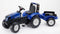 Falk New Holland traptractor met aanhanger blauw/zwart