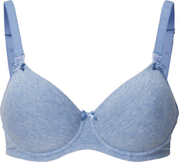 Noppies Cotton Comfort - Voedingsbeha - Omklapbare cups - Blue Melange