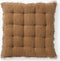 Dutch Decor - BURTO - Stoelkussen van gewassen katoen Tobacco Brown 40x40 cm - bruin - Zitkussen