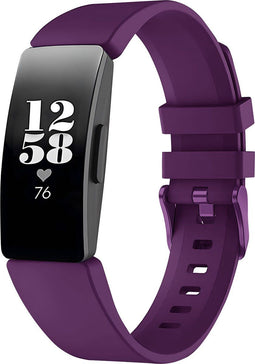 iMoshion Bandje Geschikt voor Fitbit Ace 2 - iMoshion Siliconen band gekleurde gesp - Paars