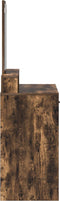 vidaXL - Kaptafel - met - lades - - - Gerookt - eiken, - 79x41x140 - cm