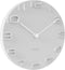 Wandklok On The Edge - Wit met chromen wijzers - Ø42cm