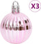 vidaXL - 65-delige - Kerstballenset - roze/rood/wit