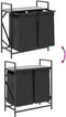 vidaXL - Wasmand - 2 - vakken - met - plank - grijs - sonoma - eiken