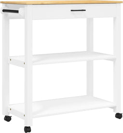 vidaXL - Keukentrolley - MONZA - 84x40x90 - cm - massief - grenenhout