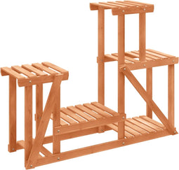 vidaXL - Plantenstandaard - 90x25x73,5 - cm - massief - vurenhout