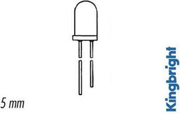 IR ZENDDIODE 5mm BLAUW-TRANSPARANT 940nm (L-7113F3BT)