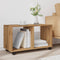 vidaXL - Rolkast - 72x33x42,5 - cm - bewerkt - hout - artisanaal - eikenkleurig