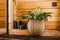 Capi Europe - Capi Europe - Vaas bol Groove Black & Gold - 22x18 - Goud - Opening Ø15.7 - Bloempot voor binnen - 5 jaar garantie - BGVGB103 - 22x18 - Goud - Schotel voor binnen en buiten - Milieuvriendelijk - Sterk en licht - Met drainagesysteem