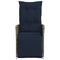 Tuinstoelen 2 st verstelbaar met kussens poly rattan grijs