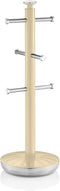 Swan Retro Kopjeshouder & Keukenrolhouder – Set van 2 – Crème