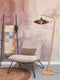 GOOD&MOJO Vloerlamp Iguazu - Bamboe/Jute Naturel/Zwart - 62x40x150cm - - Staande lampen voor Woonkamer - Slaapkamer