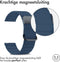 imoshion Magnetisch lederen bandje - Universeel 22 mm aansluiting - Blauw