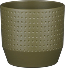Mica Decorations Nola Bloempot - 17x17x16 cm - Keramiek - Groen