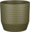 Mica Decorations Nola Bloempot - 17x17x16 cm - Keramiek - Groen