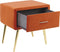 FLAYAT - Nachtkastje - Oranje - Fluweel