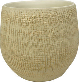 Ter Steege Plantenpot - moderne look - beige - 18 x 16 cm - bloempot