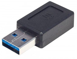 Manhattan 354653 - USB 2.0 Adapter - USB-A naar USB-C - Zwart