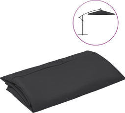 vidaXL - Vervangingsdoek - voor - zweefparasol - 350 - cm - zwart