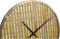 PTMD Ferine Ronde Wandklok - 56,5x4,5x56,5 cm - Metaal/Rotan - Bruin