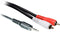 Philips SWA2527W - Stereo Y-kabel - 3,5 mm naar 2 RCA - 1,5 m - Zwart