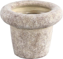 PTMD Relandi Ronde Bloempot - H16 x Ø20 cm - Cement - Grijs