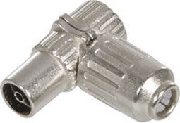 Scanpart stekker voor coax kabel - Haaks - Female - Geschikt voor Ziggo - Televisie - Metaal