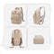Aramae® Rugzak Dames - Laptoptas 15.6 Inch - Beige - Rugtas Meisje - Schooltas