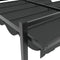 vidaXL - Prieel - met - uittrekbaar - dak - 3x3 - m - aluminium - antracietkleurig