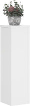 vidaXL - Plantenstandaards - 2 - st - 17x17x60 - cm - bewerkt - hout - wit