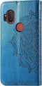 Hoesje Met Pasjeshouder Geschikt voor Motorola One Hyper - Mandala Bookcase - Turquoise