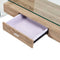 vidaXL - Salontafel - 98x45x31 - cm - gehard - glas - transparant