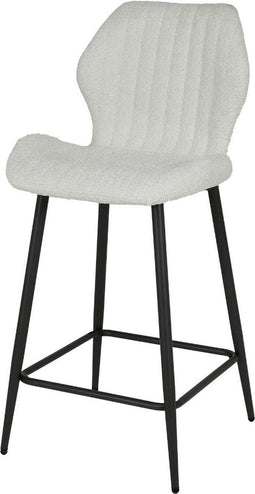 AnLi Style Barstoel boucle lendesteun Wit